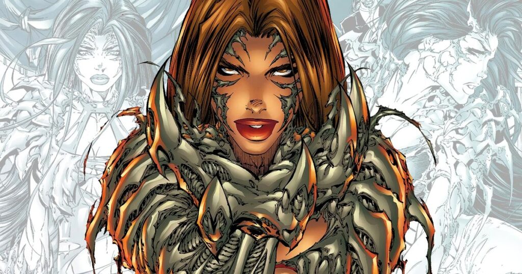 Sara Pezzini mit der Witchblade zum 30-jährigen Jubiläum der Comicserie