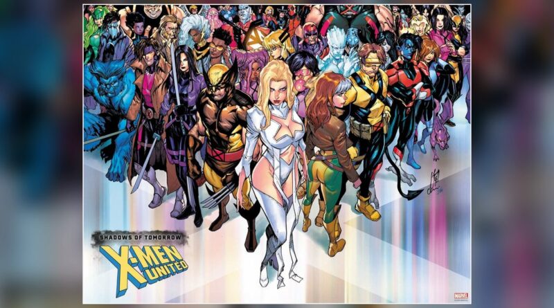 Großes X-Men-Ensemble mit bekannten Mutanten aus den Marvel Comics